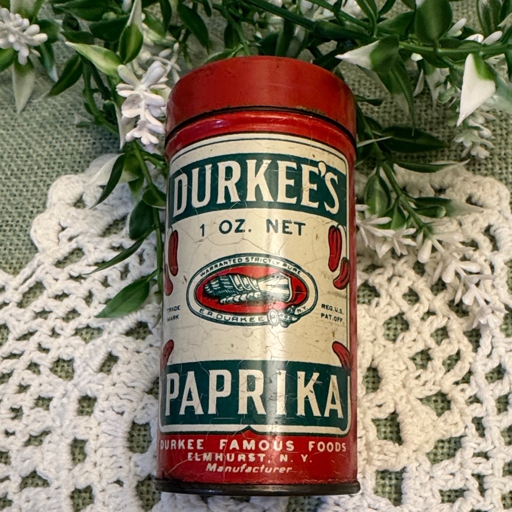 Durkee's One Ounce Paprika Spice Tin-Rare and Collectible
